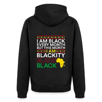 Mois de l’histoire des Noirs Histoire des États-Unis Afrique - Veste à capuche bio Premium Unisexe - noir - Dos - Nico (187cm)
