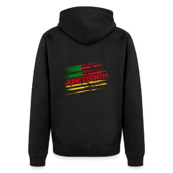 Célébrez Juneteenth USA Amérique Femme africaine - Veste à capuche bio Premium Unisexe - noir - Dos - Nico (187cm)