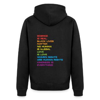Black Lives Matter Women’s Rights Africa - Veste à capuche bio Premium Unisexe - noir - Dos - Nico (187cm)