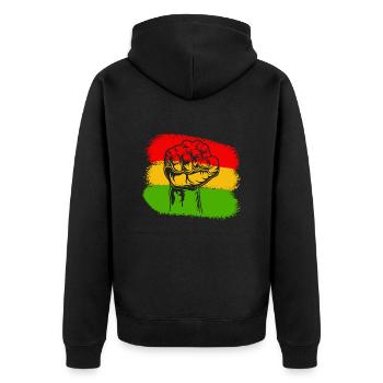 Mois de l’histoire des Noirs Black Lives Matter Afrique - Veste à capuche bio Premium Unisexe - noir - Dos - Nico (187cm)