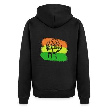 Mois de l’histoire des Noirs Black Lives Matter Afrique - Veste à capuche bio Premium Unisexe - noir - Dos - Nico (187cm)