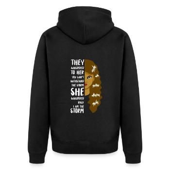 Femmes fortes Histoire des Noirs Femme africaine - Veste à capuche bio Premium Unisexe - noir - Dos - Nico (187cm)
