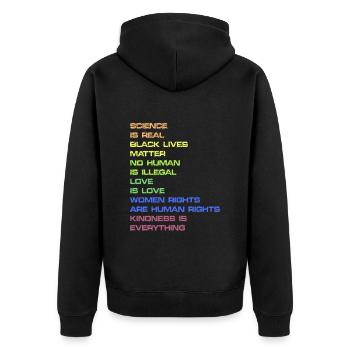 Black Lives Matter Women’s Rights Africa - Veste à capuche bio Premium Unisexe - noir - Dos - Nico (187cm)