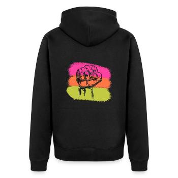 Mois de l’histoire des Noirs Black Lives Matter Afrique - Veste à capuche bio Premium Unisexe - noir - Dos - Nico (187cm)