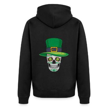 Irlande Saint-Patrick Irlandais - Veste à capuche bio Premium Unisexe - noir - Dos - Nico (187cm)