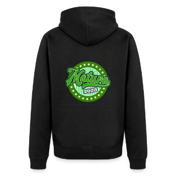 Matura Abschluss 2023 Maturant - Unisex Premium Bio Zip Hoodie - Schwarz - Hinten - Nico (187cm)