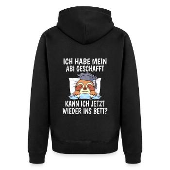 Abitur 2023 Abiturient - Unisex Premium Bio Zip Hoodie - Schwarz - Hinten - Nico (187cm)