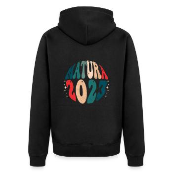 Matura 2023 Niveau maturité complète - Veste à capuche bio Premium Unisexe - noir - Dos - Nico (187cm)