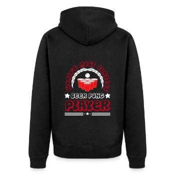 Meilleur joueur de beer pong au monde Jeu à boire Beer Pong - Veste à capuche bio Premium Unisexe - noir - Dos - Nico (187cm)