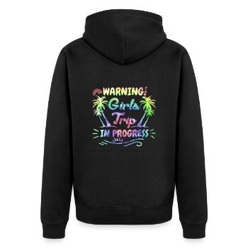 Attention Girls' Strip on the Road Girls Spring Break - Unisex Premium Organic Zip Hoodie - black - Back - Nico (187cm)