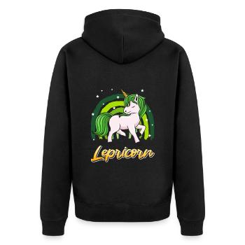 Lepricorne Saint-Patrick Licorne Femme - Veste à capuche bio Premium Unisexe - noir - Dos - Nico (187cm)