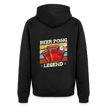 Beer Pong Legend Bierpong Party Bier Pong - Veste à capuche bio Premium Unisexe - noir - Dos - Nico (187cm)