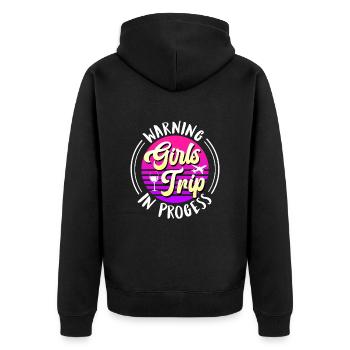 Attention Girl Strip Girls Troupe Spring Break - Unisex Premium Organic Zip Hoodie - black - Back - Nico (187cm)
