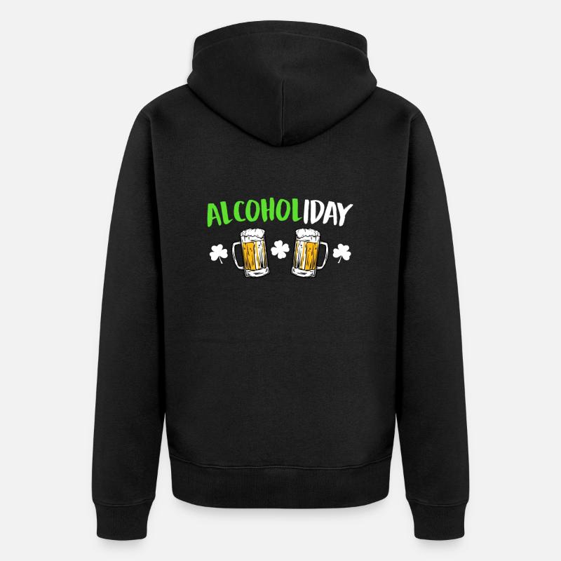 Alcoholiday Saint-Patrick - Veste à capuche bio Premium Unisexe - noir