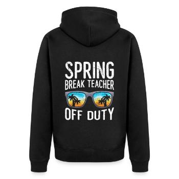 Enseignant de la semaine de relâche Enseignant en congé scolaire - Veste à capuche bio Premium Unisexe - noir - Dos - Nico (187cm)