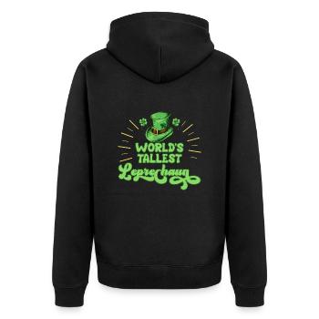 Le plus grand grand grand ami du lutin du monde - Veste à capuche bio Premium Unisexe - noir - Dos - Nico (187cm)