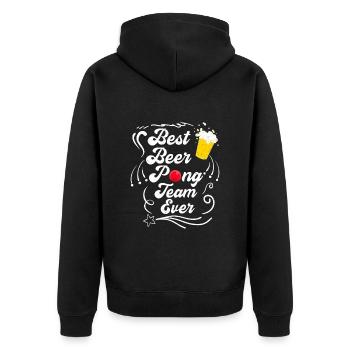Beer Pong Team Party Game Beer Pong - Veste à capuche bio Premium Unisexe - noir - Dos - Nico (187cm)