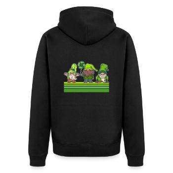 Leprechaun Squad Saint-Patrick - Veste à capuche bio Premium Unisexe - noir - Dos - Nico (187cm)