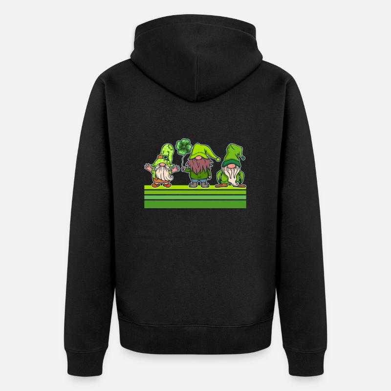 Leprechaun Squad Saint-Patrick - Veste à capuche bio Premium Unisexe - noir