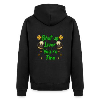 Foie être calme boire bière bière irlandaise - Veste à capuche bio Premium Unisexe - noir - Dos - Nico (187cm)