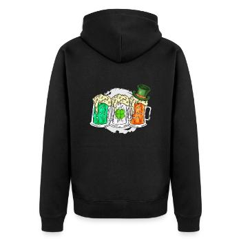 Irlande Bière Fête irlandaise de la Saint-Patrick - Veste à capuche bio Premium Unisexe - noir - Dos - Nico (187cm)