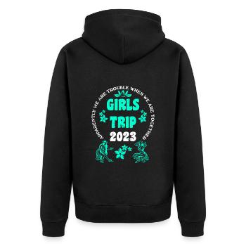 Girls Trip 2023 Mädelsurlaub Girls Spring Break - Unisex Premium Organic Zip Hoodie - black - Back - Nico (187cm)