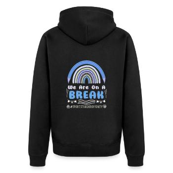 Sportlehrer in Ferien Lehrer außer Dienst Lehrer - Unisex Premium Bio Zip Hoodie - Schwarz - Hinten - Nico (187cm)