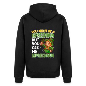 Tu es mon lutin le jour de la Saint-Patrick - Veste à capuche bio Premium Unisexe - noir - Dos - Nico (187cm)
