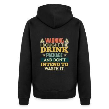 J’ai réservé le forfait boissons Holiday Party - Veste à capuche bio Premium Unisexe - noir - Dos - Nico (187cm)