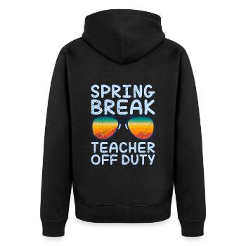 Enseignant de la semaine de relâche Enseignant en congé scolaire - Veste à capuche bio Premium Unisexe - noir - Dos - Nico (187cm)