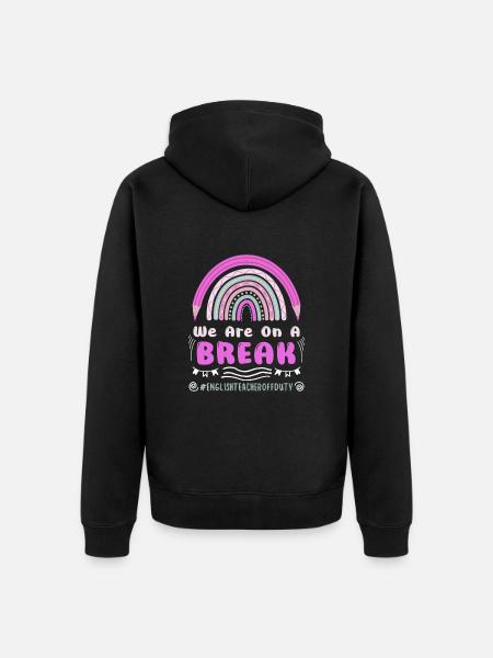 English Honorer on Holidays Retired Teacher Teacher - Unisex Premium Organic Zip Hoodie - black