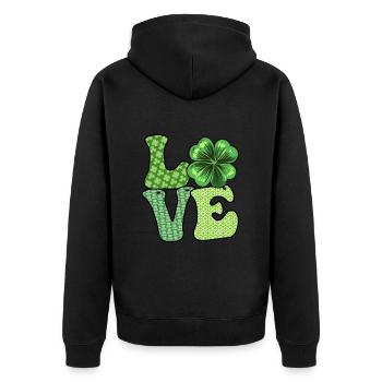 Les Irlandais adorent la Saint-Patrick - Veste à capuche bio Premium Unisexe - noir - Dos - Nico (187cm)