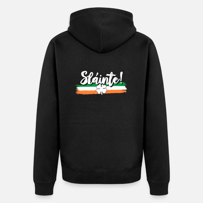 Sláinte Toast Irlande Saint-Patrick - Veste à capuche bio Premium Unisexe - noir