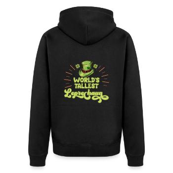 Le plus grand grand grand ami du lutin du monde - Veste à capuche bio Premium Unisexe - noir - Dos - Nico (187cm)