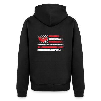 Stars and Stripes USA Beer Pong Bier Pong - Veste à capuche bio Premium Unisexe - noir - Dos - Nico (187cm)