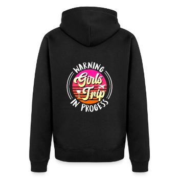 Attention Girl Strip Girls Troupe Spring Break - Unisex Premium Organic Zip Hoodie - black - Back - Nico (187cm)