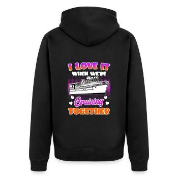 Croisière ensemble Croisière vacances de printemps - Veste à capuche bio Premium Unisexe - noir - Dos - Nico (187cm)