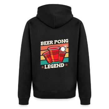 Beer Pong Legend Bierpong Party Bier Pong - Veste à capuche bio Premium Unisexe - noir - Dos - Nico (187cm)