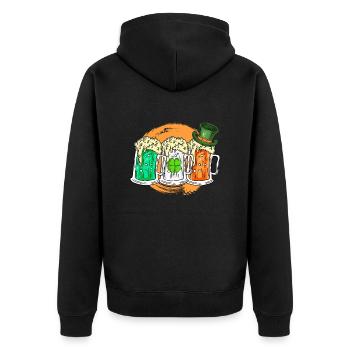Irlande Bière Fête irlandaise de la Saint-Patrick - Veste à capuche bio Premium Unisexe - noir - Dos - Nico (187cm)