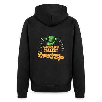 Le plus grand grand grand ami du lutin du monde - Veste à capuche bio Premium Unisexe - noir - Dos - Nico (187cm)