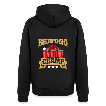 Bierpong Champion Beer Pong Champ Bier Pong - Veste à capuche bio Premium Unisexe - noir - Dos - Nico (187cm)