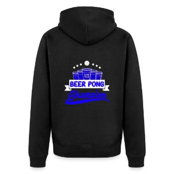 Beer Pong Champion Drinking Game Party Beer Pong - Veste à capuche bio Premium Unisexe - noir - Dos - Nico (187cm)