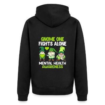 Santé mentale geistige Gesundheit Awareness - Veste à capuche bio Premium Unisexe - noir - Dos - Nico (187cm)