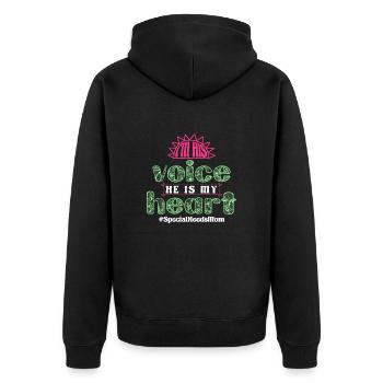 Inclusion Sensibilisation Diversité handicap - Veste à capuche bio Premium Unisexe - noir - Dos - Nico (187cm)