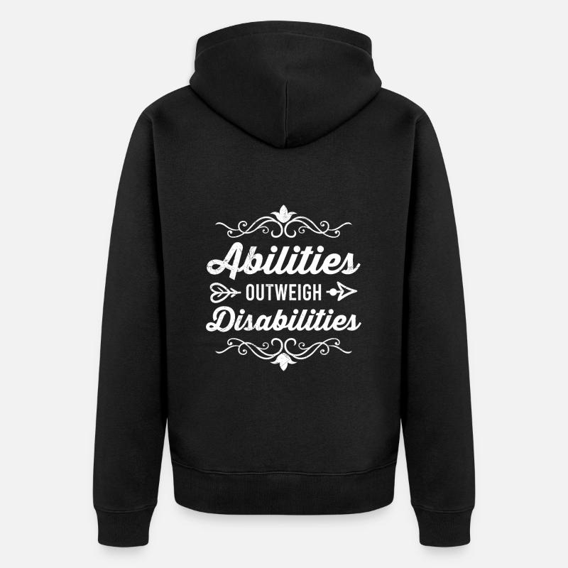 Inclusion Acceptation Gentillesse Solidarité - Veste à capuche bio Premium Unisexe - noir