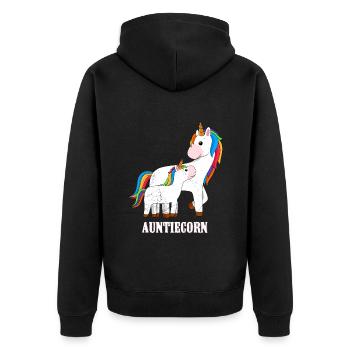 Tante Licorne Licorne Fan Licorne Tantes - Veste à capuche bio Premium Unisexe - noir - Dos - Nico (187cm)