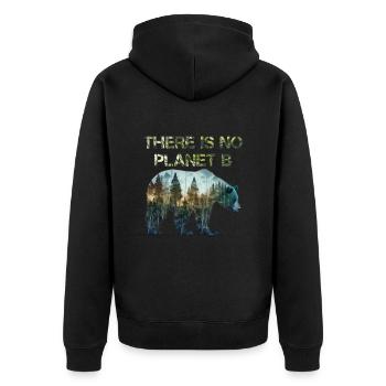 Il n’y a pas de Planète B Earth Day Mission Erde - Veste à capuche bio Premium Unisexe - noir - Dos - Nico (187cm)