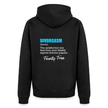 La partie divorce divorce enfin divorcée - Veste à capuche bio Premium Unisexe - noir - Dos - Nico (187cm)