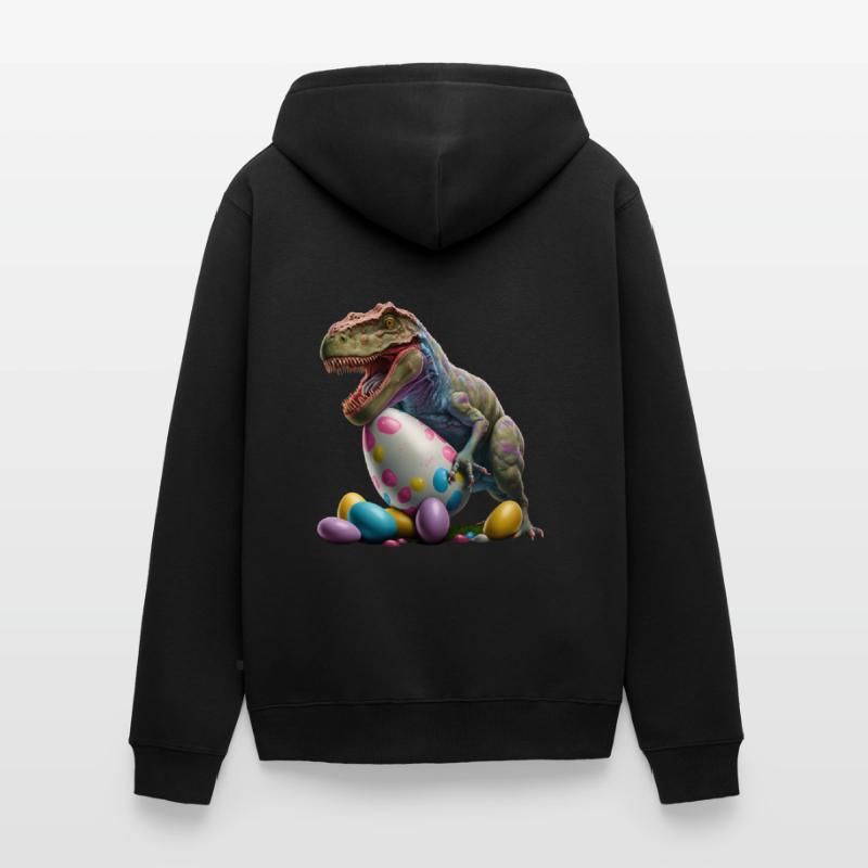 Easter Bunny Easter Dino Egg Easter Eggs Easter Friend Unisex Premium Organic Zip Hoodie
