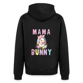 Lapin de Pâques Maman Lapin Pâques Mère Lapin - Veste à capuche bio Premium Unisexe - noir - Dos - Nico (187cm)